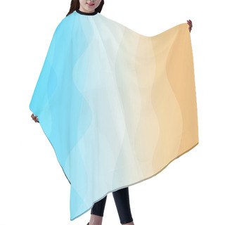Personality  Abstract Colorful Wave Background Hair Cutting Cape
