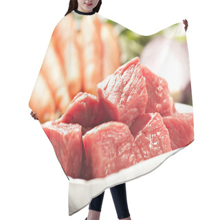 Personality  Raw Ingredients For Beef Stew Hair Cutting Cape