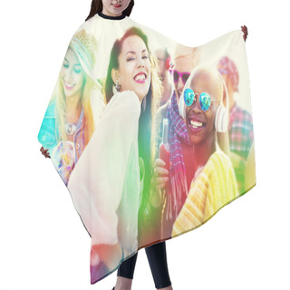 Personality  Beach Party Togetherness And Friendship Concept Hair Cutting Cape