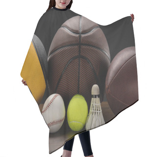 Personality  Various Sports Balls And Shuttlecock Hair Cutting Cape