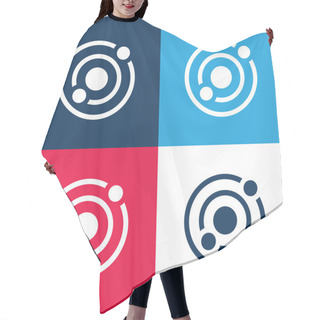 Personality  Astronomy Blue And Red Four Color Minimal Icon Set Hair Cutting Cape