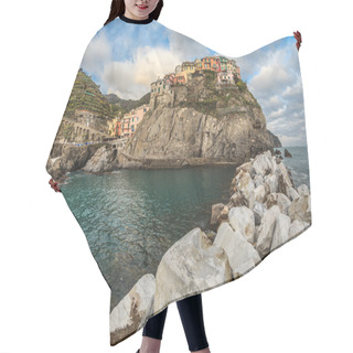 Personality  Village Of Manarola, On The Cinque Terre Coast Of Italy Hair Cutting Cape