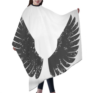 Personality  Black Grunge Wings  Hair Cutting Cape