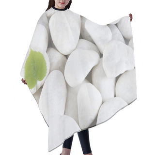 Personality  White Stones And Green Leaf Hair Cutting Cape