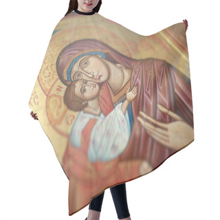 Personality  Icon Of Mary And Jesus Hair Cutting Cape