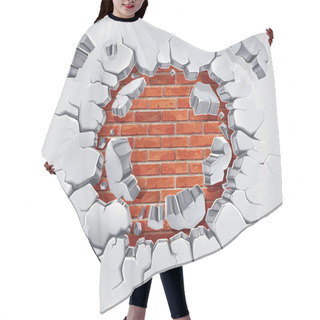 Personality  Red Brick Wall Hair Cutting Cape