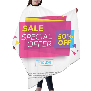 Personality  Bright Paper Banner Hair Cutting Cape