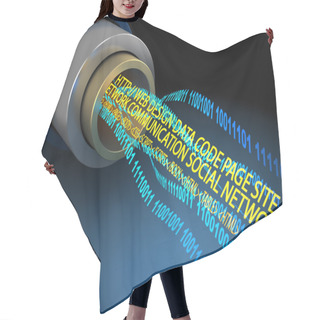 Personality  Wire With Internet Data Hair Cutting Cape