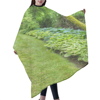 Personality  Landscaped Garden Scene With Hosta Plants Hair Cutting Cape