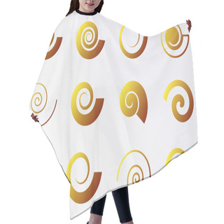 Personality  Spiral Icons Hair Cutting Cape
