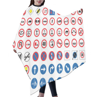 Personality  Traffic Signs Hair Cutting Cape