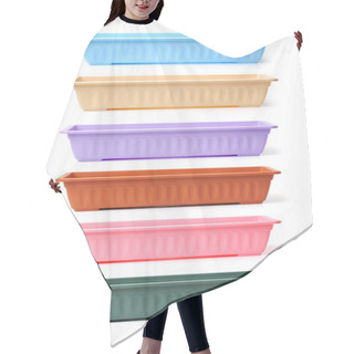 Personality  Empty Plastic Flower Pots Hair Cutting Cape