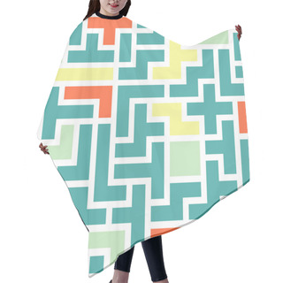 Personality  Seamless Colorful Abstract Background Made Of Tetris Shapes Hair Cutting Cape