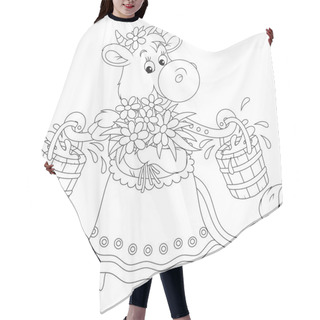Personality  Milk Cow Hair Cutting Cape