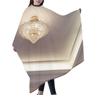 Personality  Crystal Chandelier Hanging On Ceiling Hair Cutting Cape