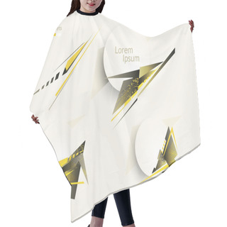 Personality  Design Elements With Abstract Geometric Forms Hair Cutting Cape