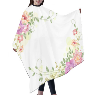 Personality  Flowers Arranged Hair Cutting Cape
