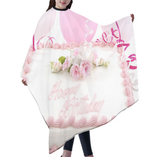 Personality  Delicious Beautifully Decorated Bithday Cake And Balloons Hair Cutting Cape