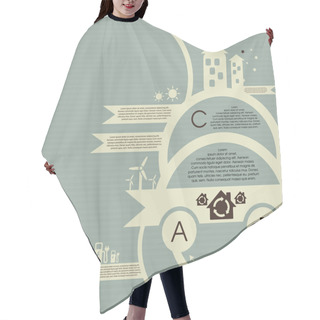 Personality  Ecology Infographic. Vector Background Hair Cutting Cape