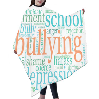 Personality  Bullying Word Cloud Hair Cutting Cape