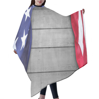 Personality  American Flag On Boards Hair Cutting Cape