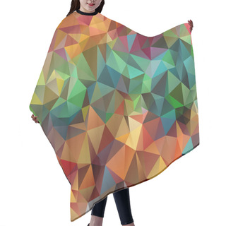 Personality  Vector Polygonal Background Pattern - Triangular Design In Spring Colors - Full Color Hair Cutting Cape