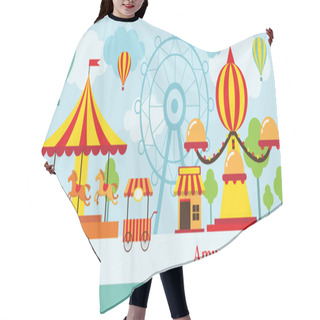 Personality  Amusement Park, Carnival, Fun Fair Hair Cutting Cape