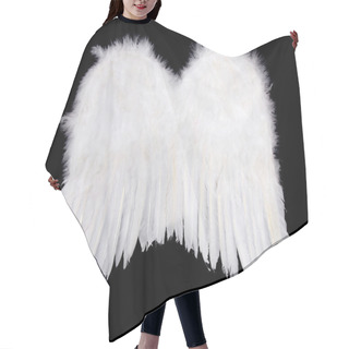 Personality  Whiite Angel Wings On Black Hair Cutting Cape