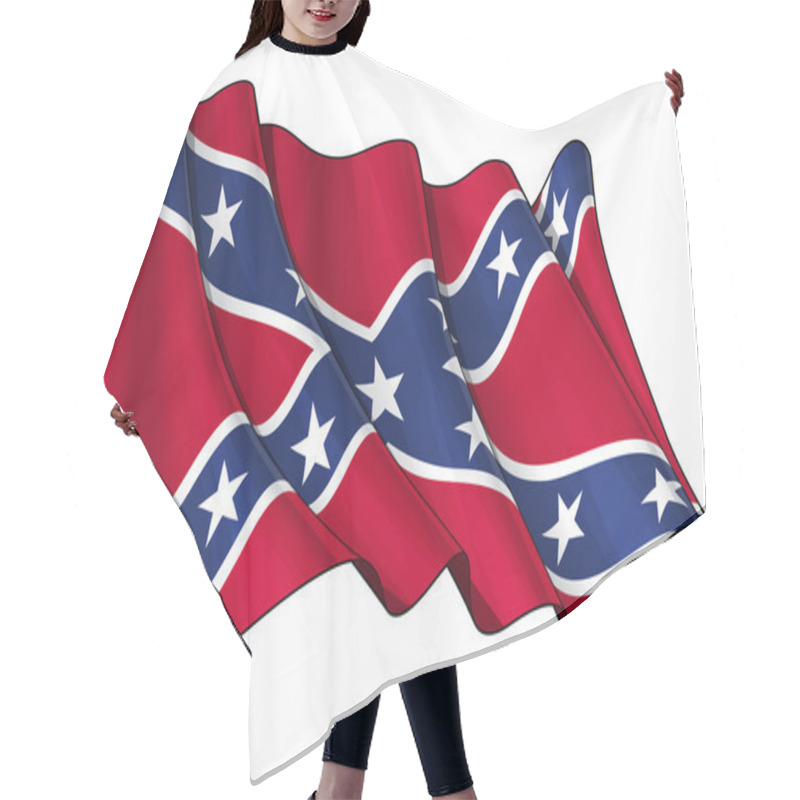 Personality  Confederate Rebel Flag Hair Cutting Cape