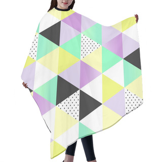 Personality  Cute 80's Style Seamless Geometric Pattern With Triangles Hair Cutting Cape