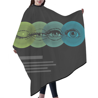 Personality  Human Eyes Hair Cutting Cape