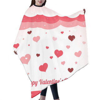 Personality  Vector Valentine's Background With Hearts Hair Cutting Cape