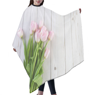 Personality  Bouquet Of Pink Tulips Hair Cutting Cape