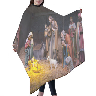 Personality  The Nativity Scene. Hair Cutting Cape