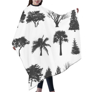 Personality  Trees' Silhouettes Hair Cutting Cape
