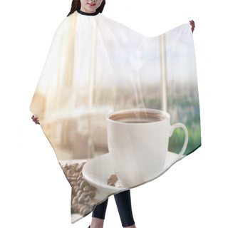 Personality  Sunny Morning With Cup Of Coffee Hair Cutting Cape