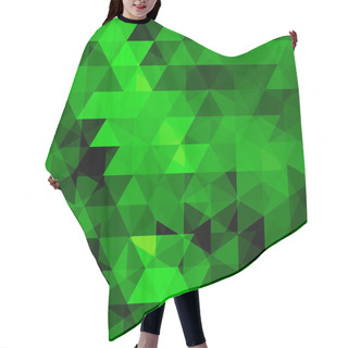 Personality  Abstract Background Consisting Of Green, Black Triangles, Vector Illustration Hair Cutting Cape