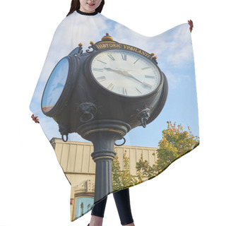 Personality  Elegant Historic Ypsilanti Street Clock Against A Clear Sky, Embodying Small-town Charm In Autumn, Michigan Hair Cutting Cape