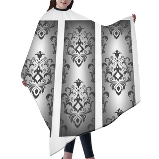 Personality  Collection Vertical Banners In The Style Of Baroque . Modern Vector Illustration Hair Cutting Cape