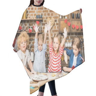 Personality  Children Cooking Biscuits Hair Cutting Cape