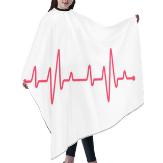 Personality  Heartbeat Graph Vector Set Concept Of Helping Patients And Exercising For Health. Hair Cutting Cape