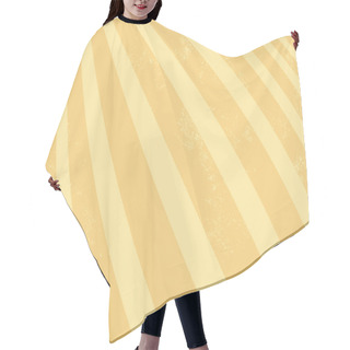 Personality  Yellow Background - Retro Striped Pattern - Abstract Lines Hair Cutting Cape
