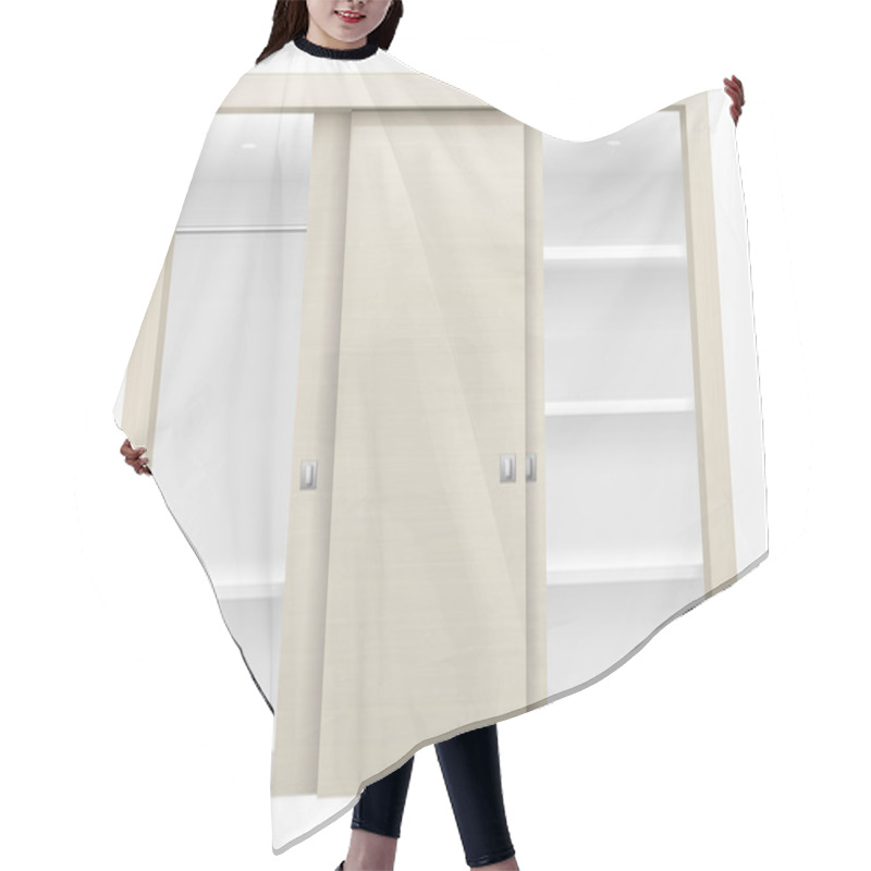 Personality  Sliding Door Wardrobe Hair Cutting Cape