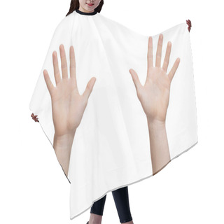 Personality  Two Hands Raised Up Hair Cutting Cape