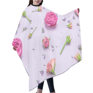 Personality  Beautiful Pink Roses Hair Cutting Cape