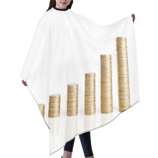 Personality  Coins Stacks Isolated Hair Cutting Cape