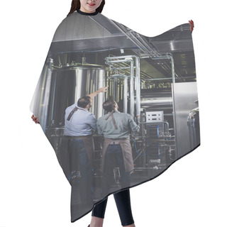 Personality  Brewers Working With Industrial Equipment Hair Cutting Cape