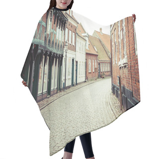 Personality  Street With Old Houses From Royal Town Ribe In Denmark Hair Cutting Cape