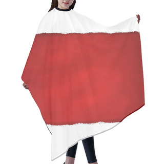 Personality  Rip White Paper And Dark Red Background Hair Cutting Cape