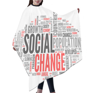 Personality  Word Cloud Social Change Hair Cutting Cape